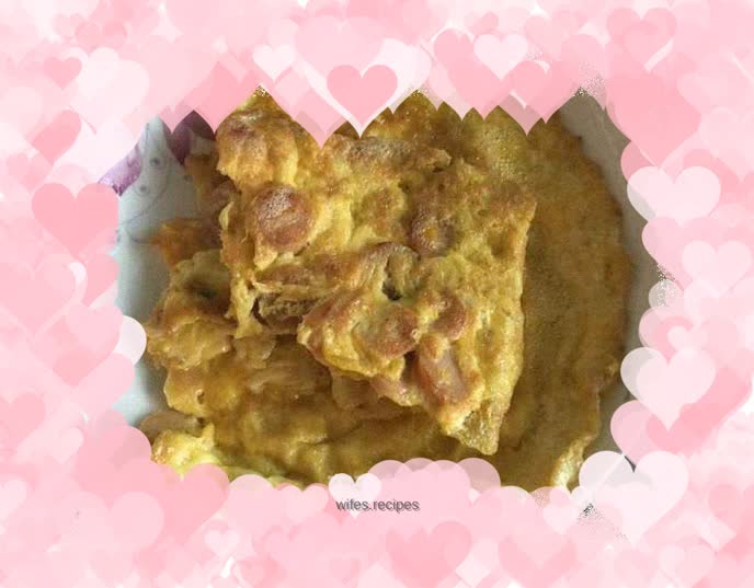 Sausage and shrimp egg pancake