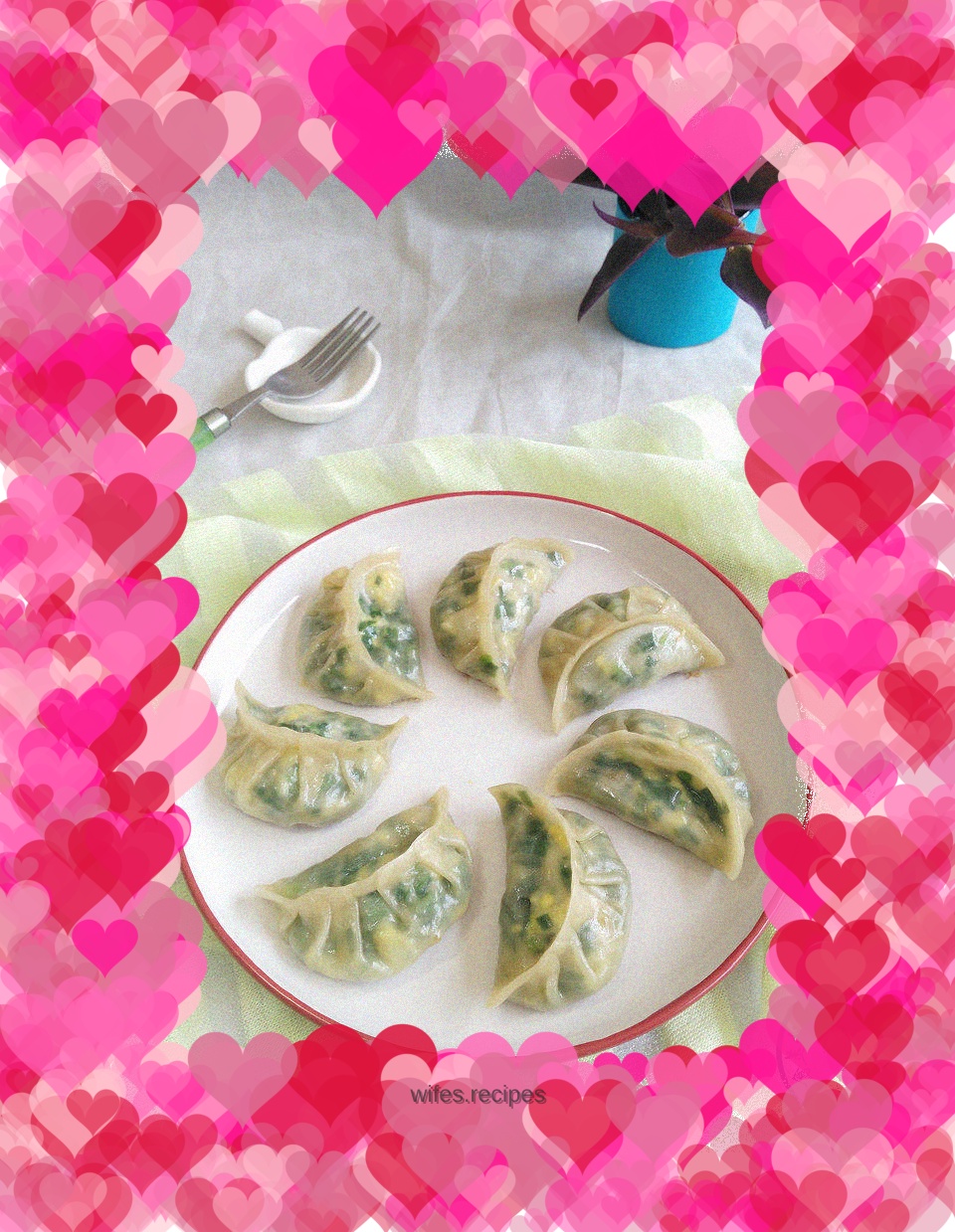 Crispy bottom fried leek dumplings