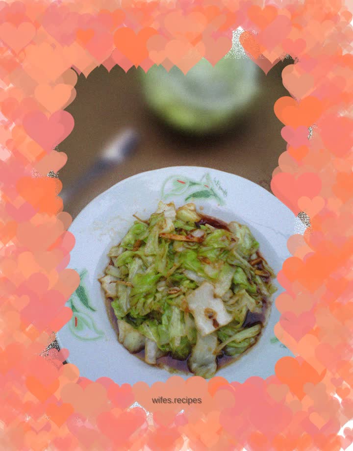 Hand-shredded cabbage with oyster sauce