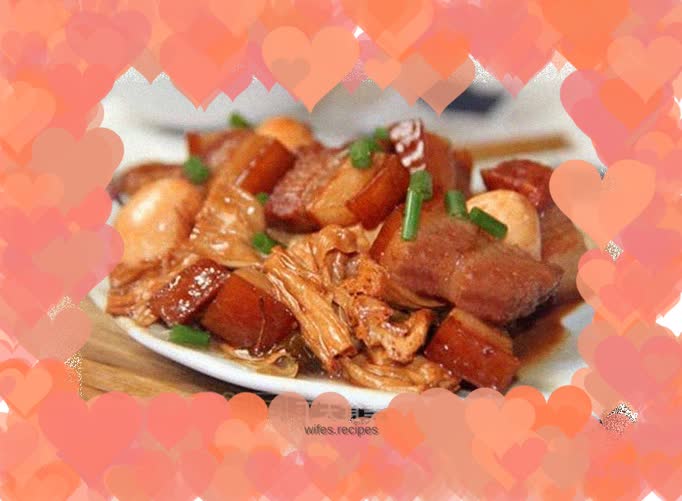 Bean curd braised pork