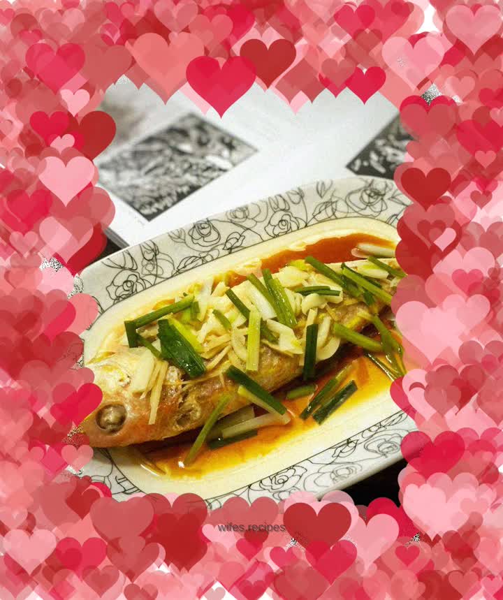 Scallion-flavored red cedar fish