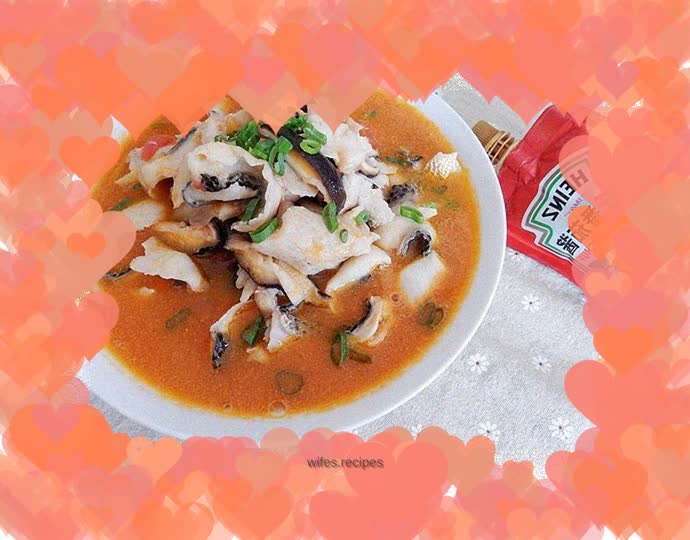 A different kind of boiled fish fillet: fish fillet with tomato sauce