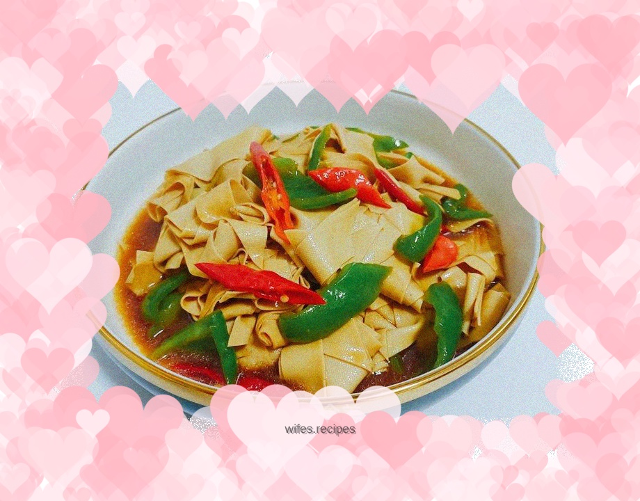 Dried tofu with hot pepper
