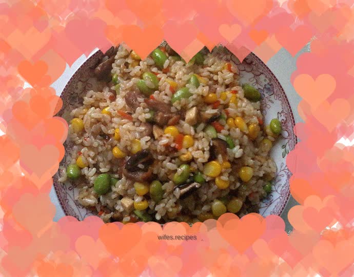 Colorful nutritious fried rice