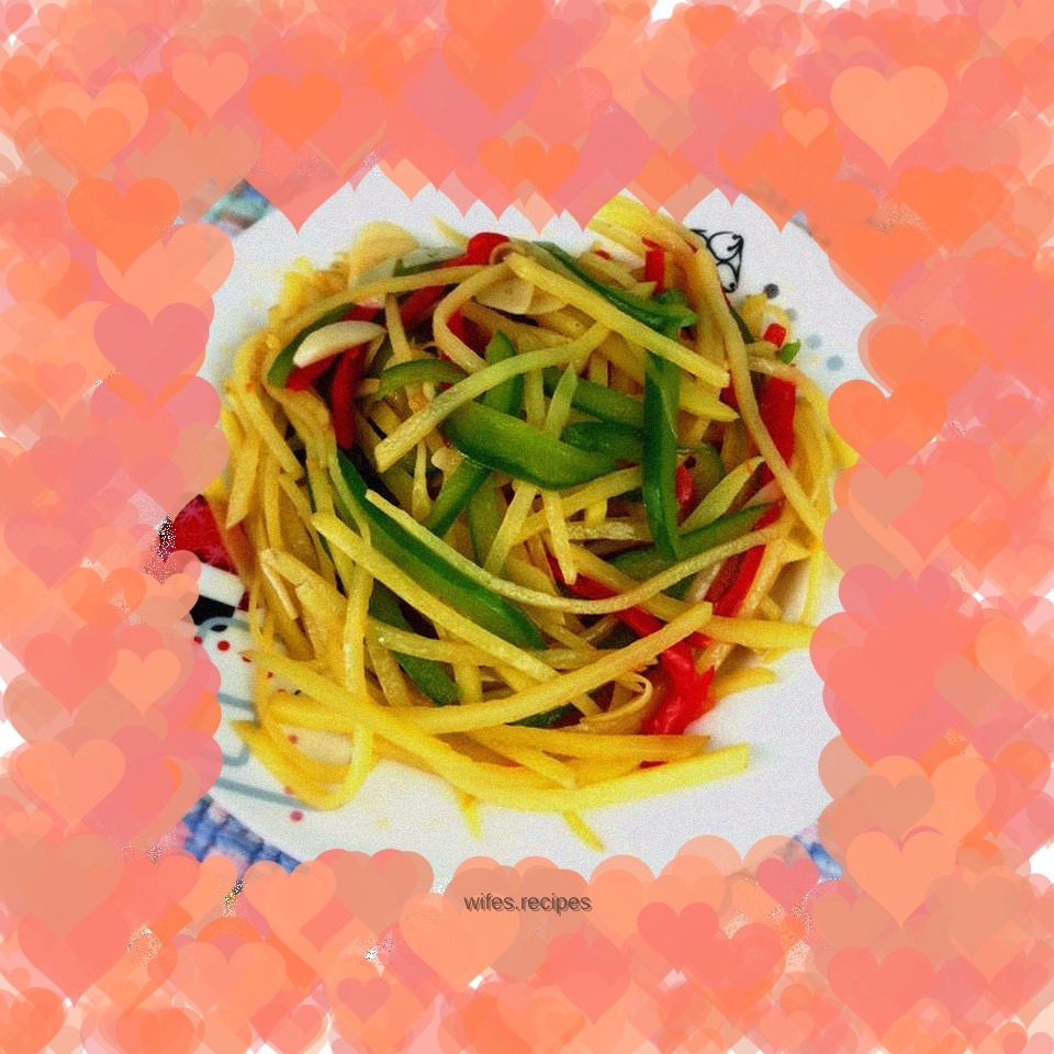 Stir-fried shredded potatoes (slightly spicy version)