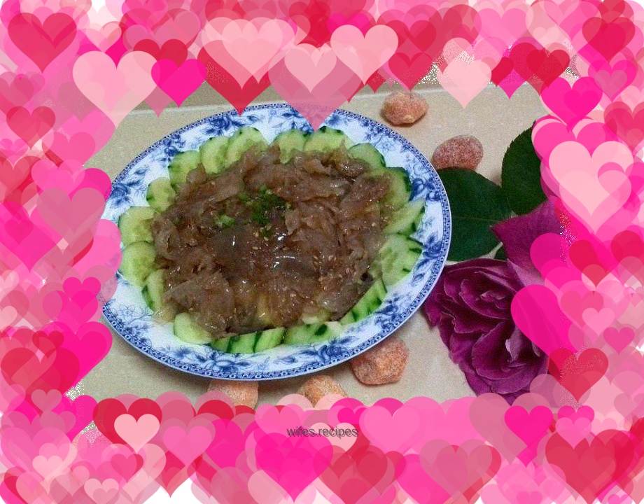 Jellyfish poured with vinegar