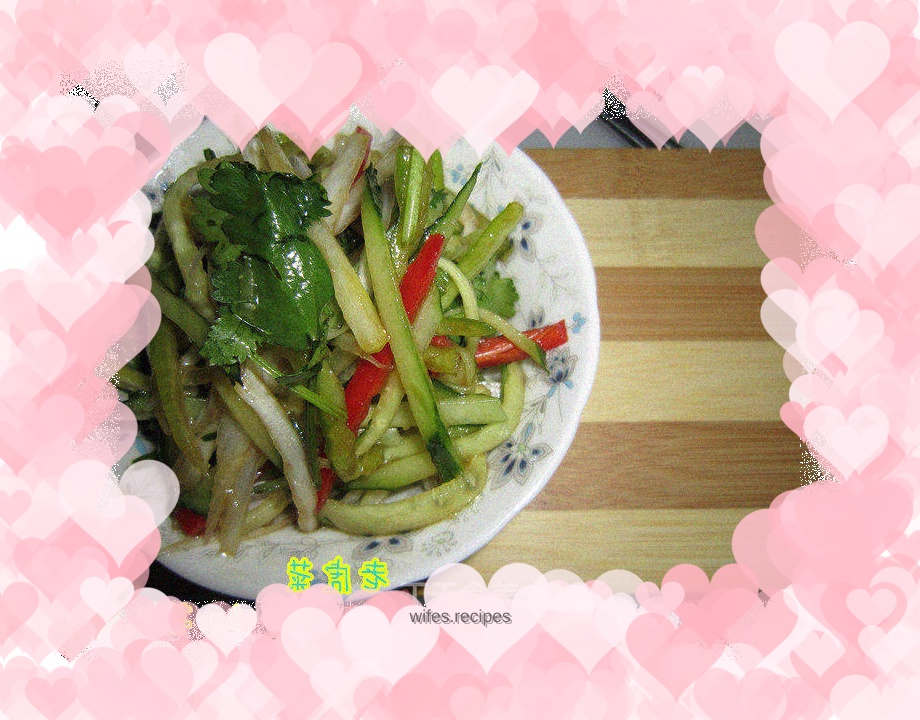 Tiger vegetables (cucumber, coriander, pepper)