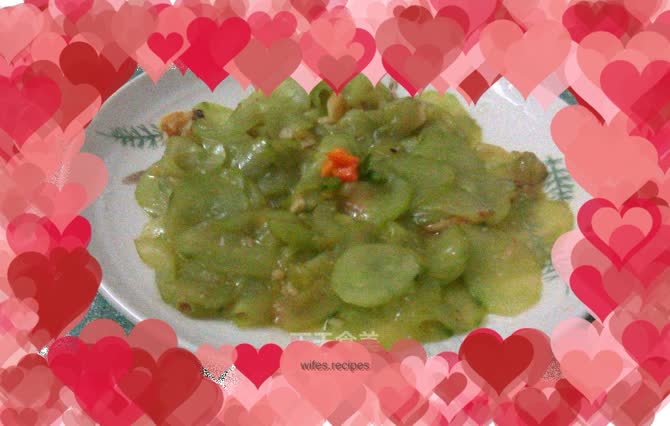 Fried cucumber slices