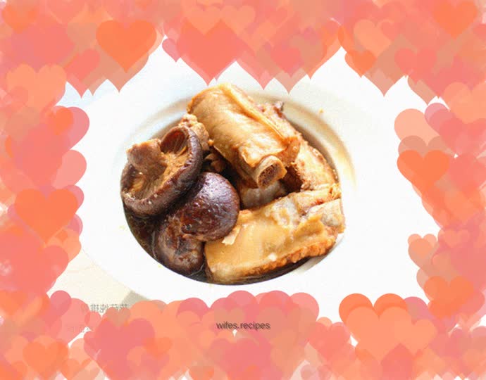 Braised Pork Ribs with Mushrooms