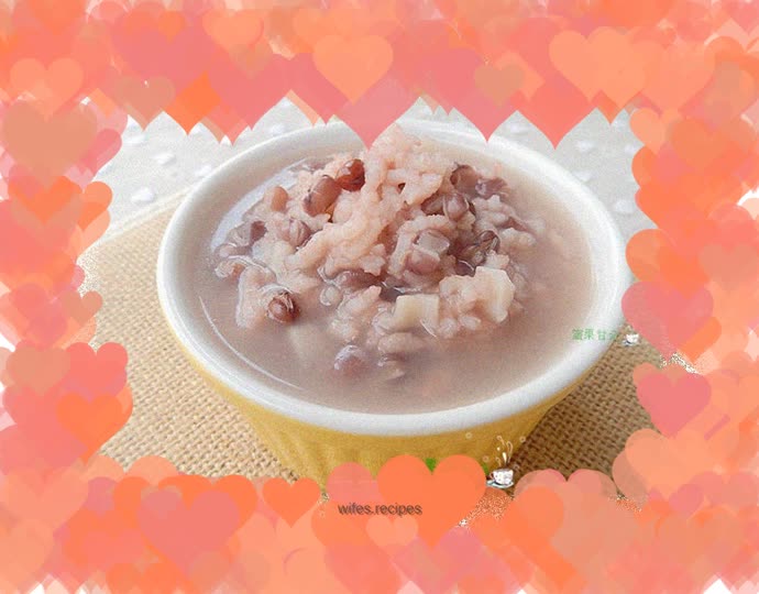 Red bean and lotus root porridge