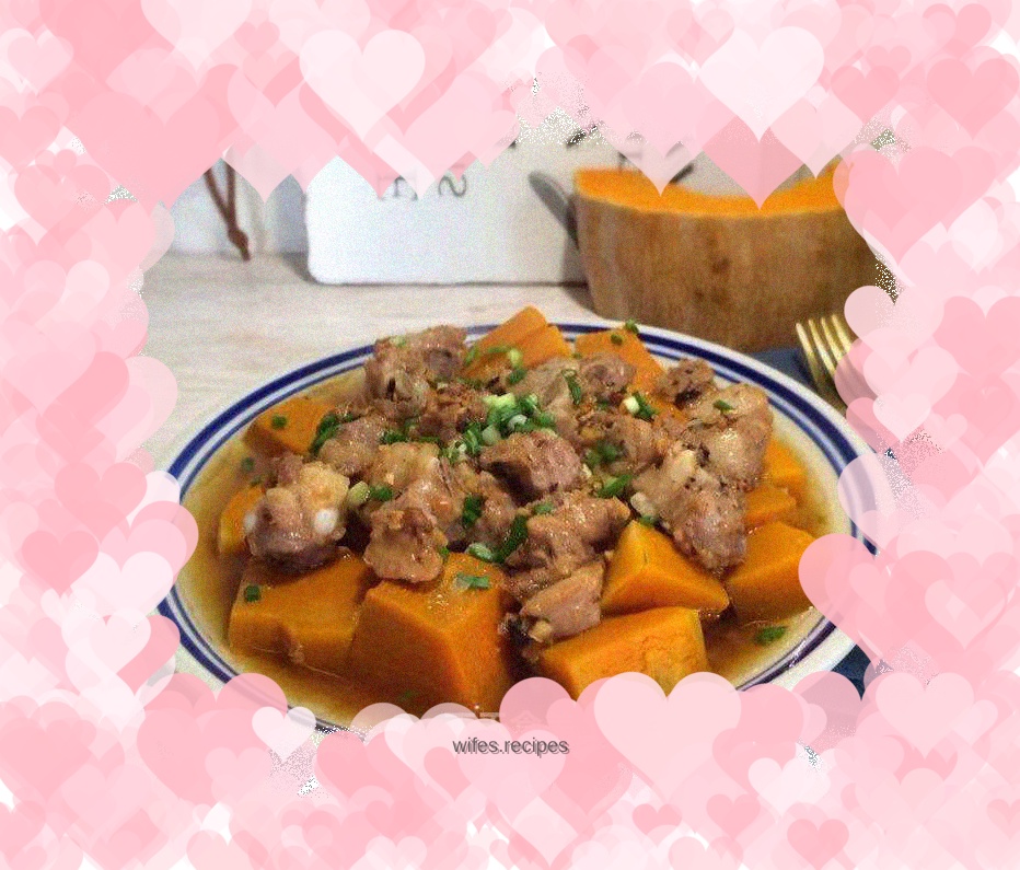 Steamed Pumpkin with Black Bean Sauce Pork Ribs