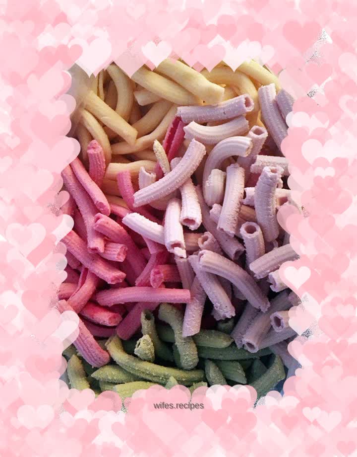 Colorful fruit and vegetable noodles