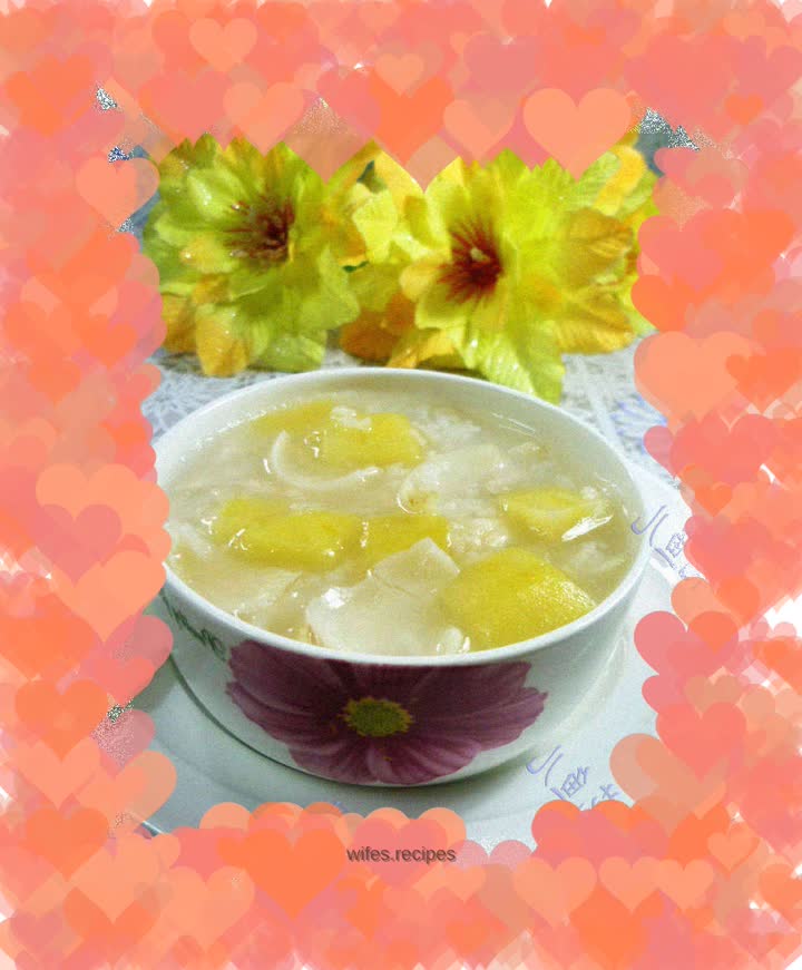 Lily sweet potato rice porridge