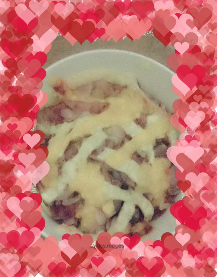 Microwave version of cheese baked potatoes