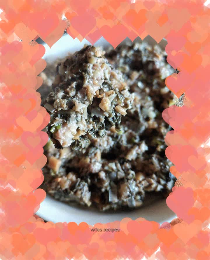 Steamed meatloaf with pickled vegetables