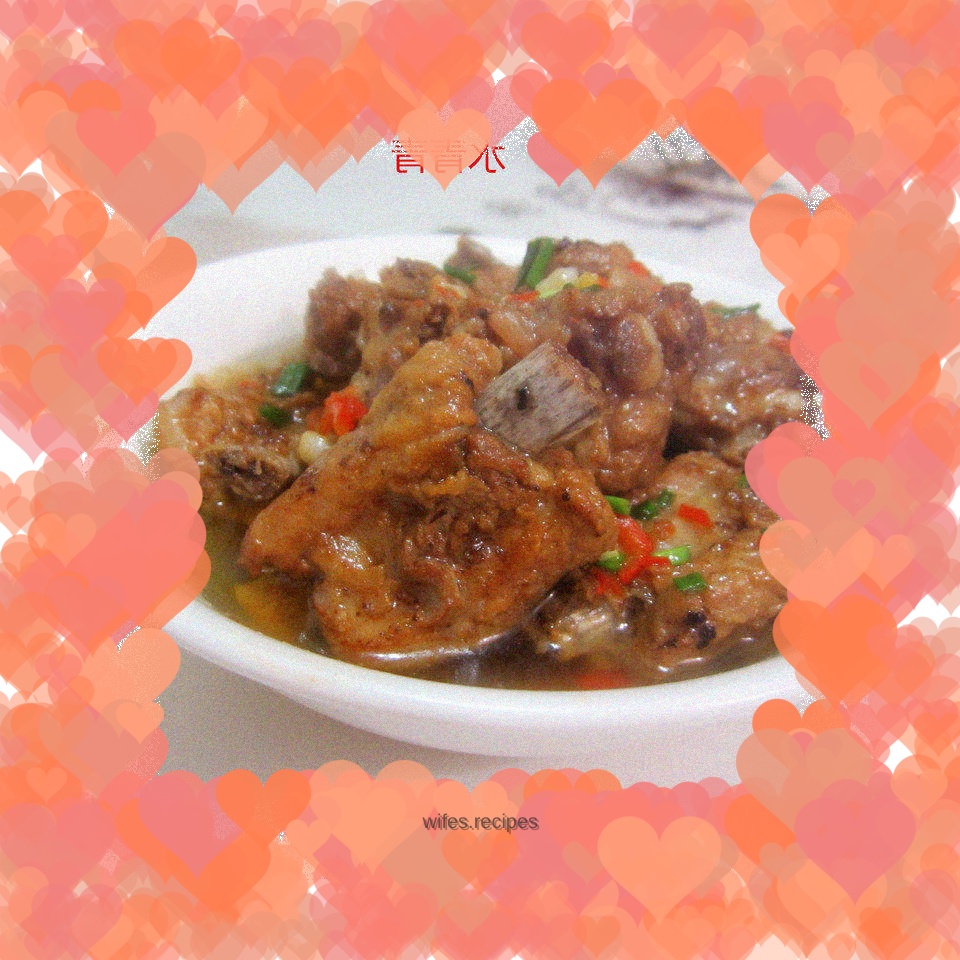 Sauce-flavored pork ribs