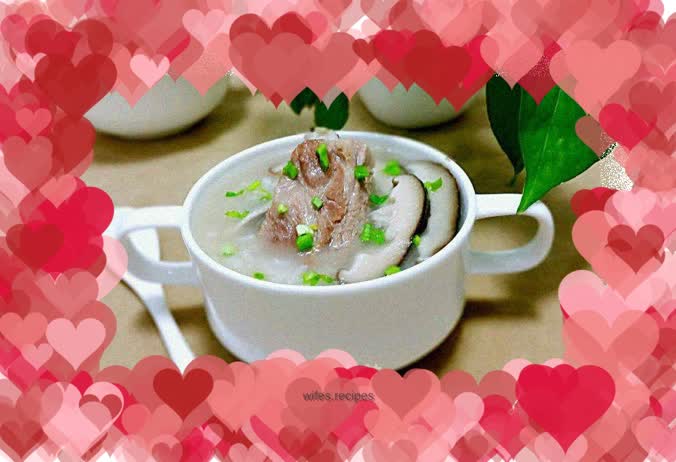 Mushroom and Pork Ribs Porridge