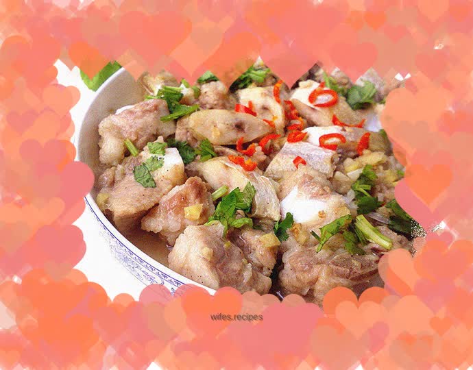 Steamed Pork Steak with Salted Fish