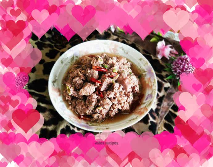 Steamed pork with shrimp paste