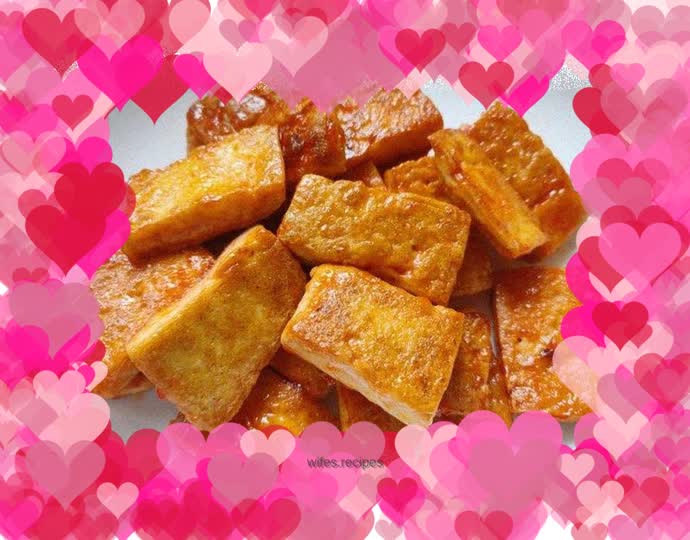 Pan-fried tofu with sweet and sour tomatoes