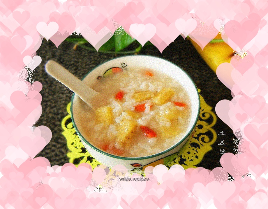 Banana rice porridge