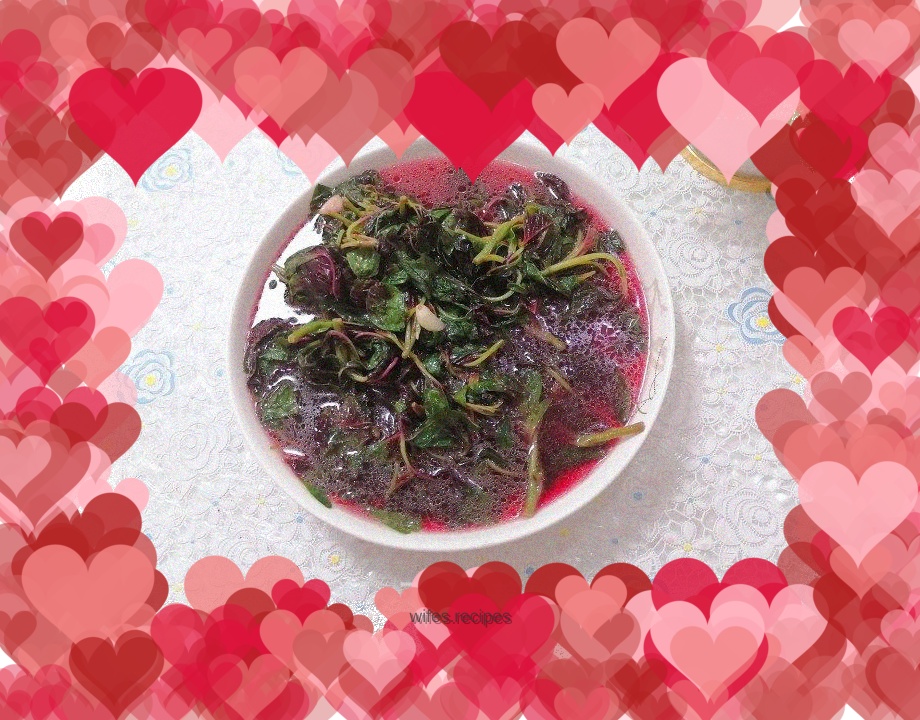 Vegetarian stir-fried amaranth