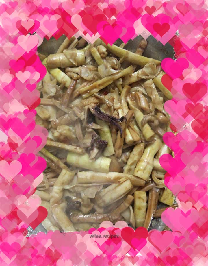 Stir-fried Squid and Bitter Bamboo Shoots