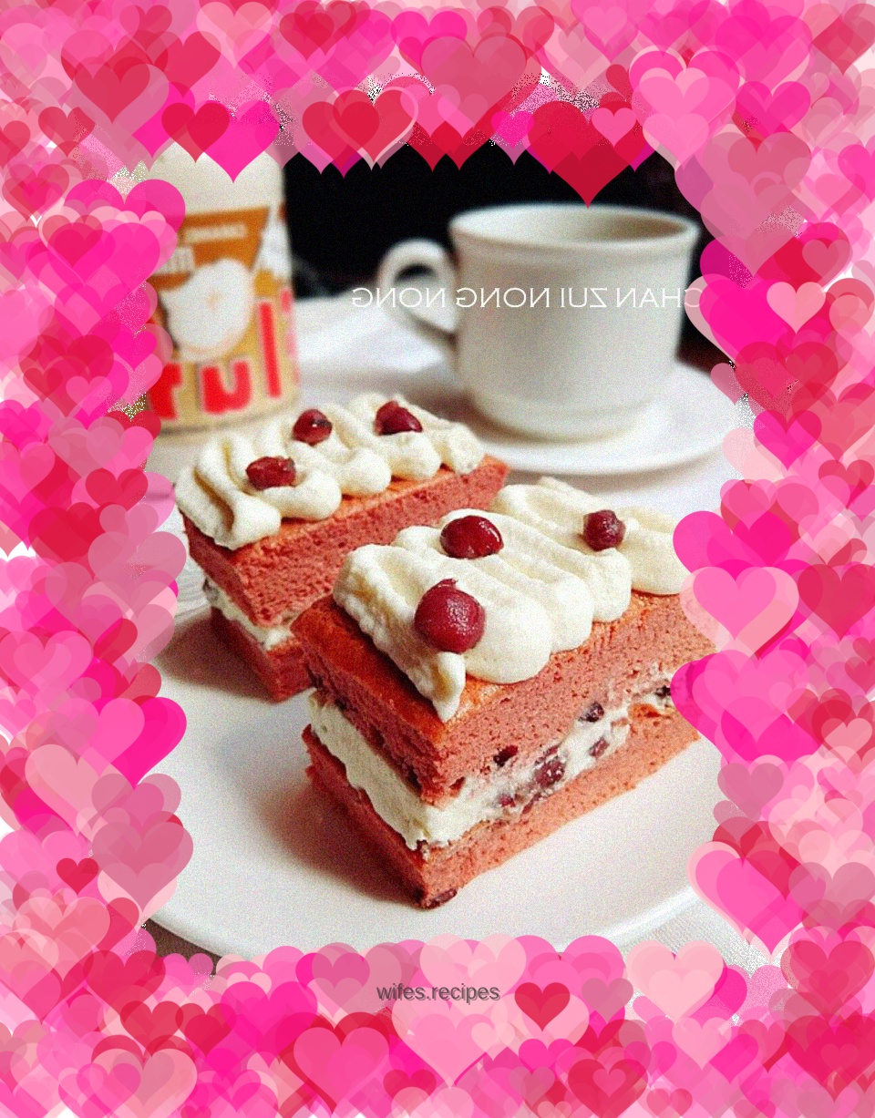 Farola Marshmallow Red Velvet Honey Bean Cream Cake