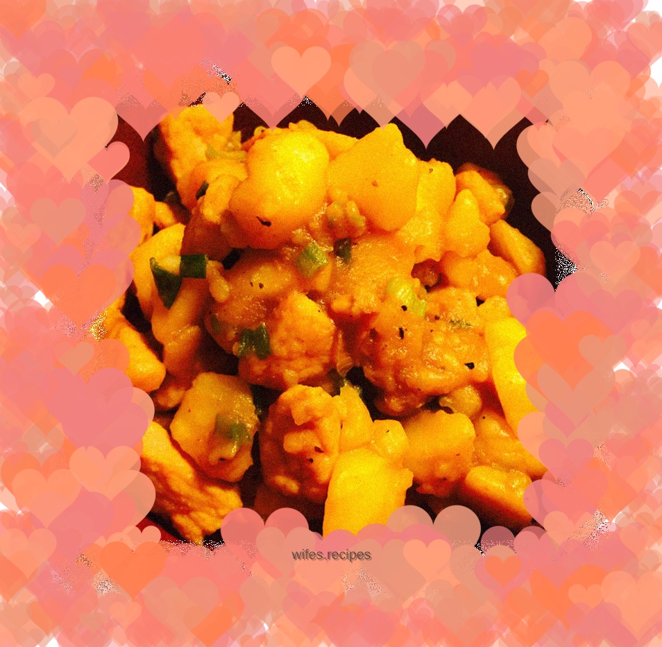 Pork slices and braised potatoes