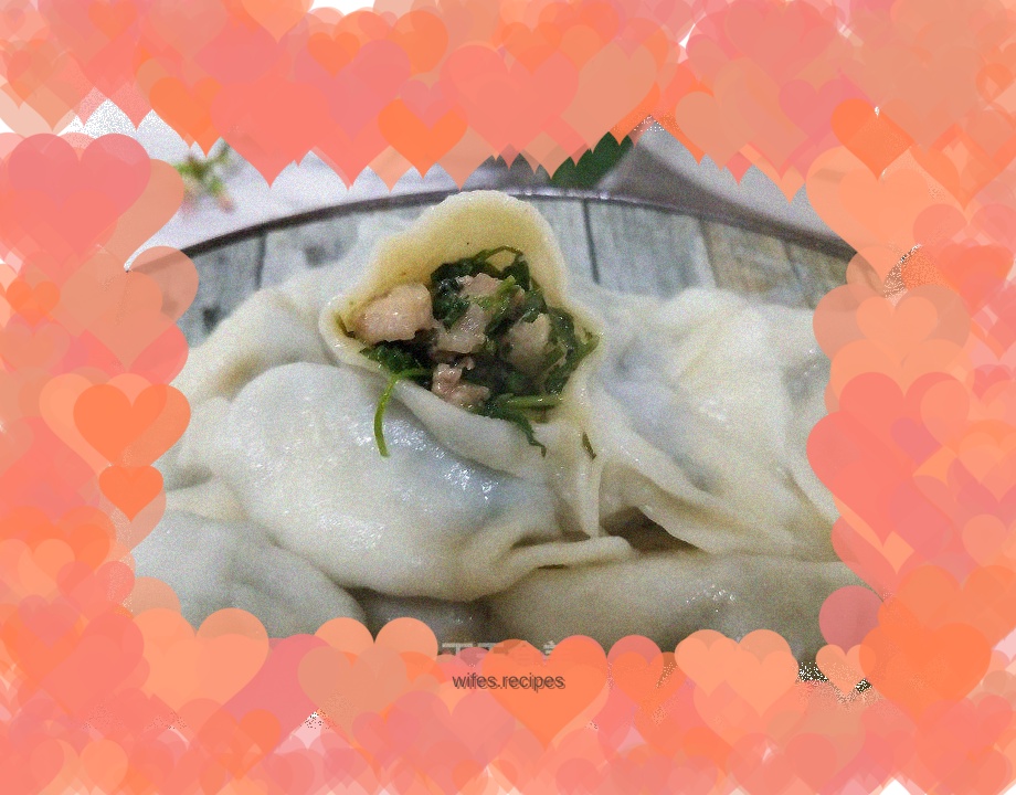 Frozen celery and pork dumplings
