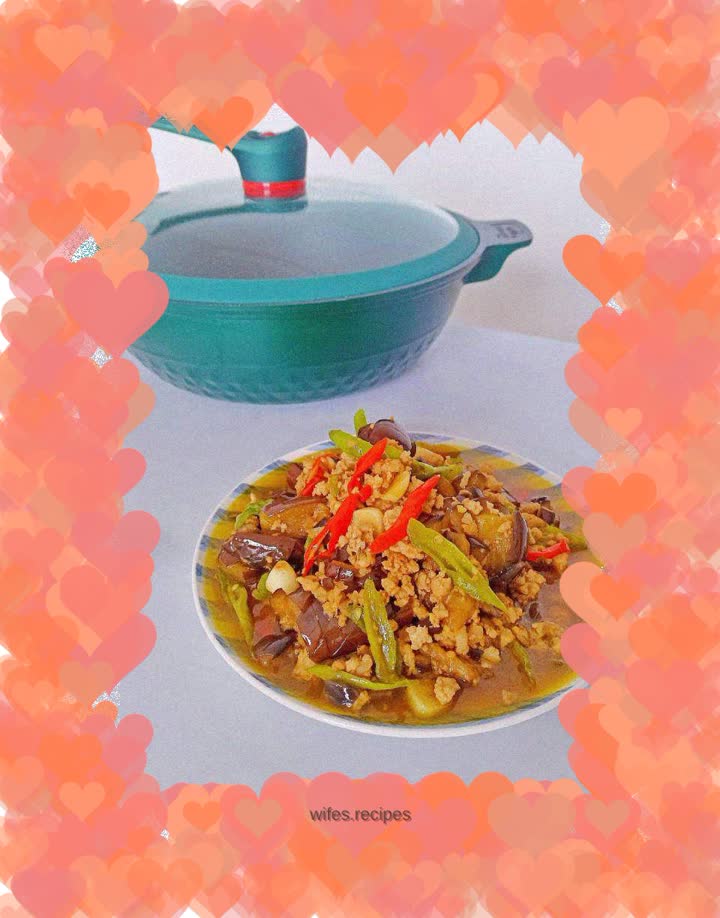 Braised minced pork and eggplant