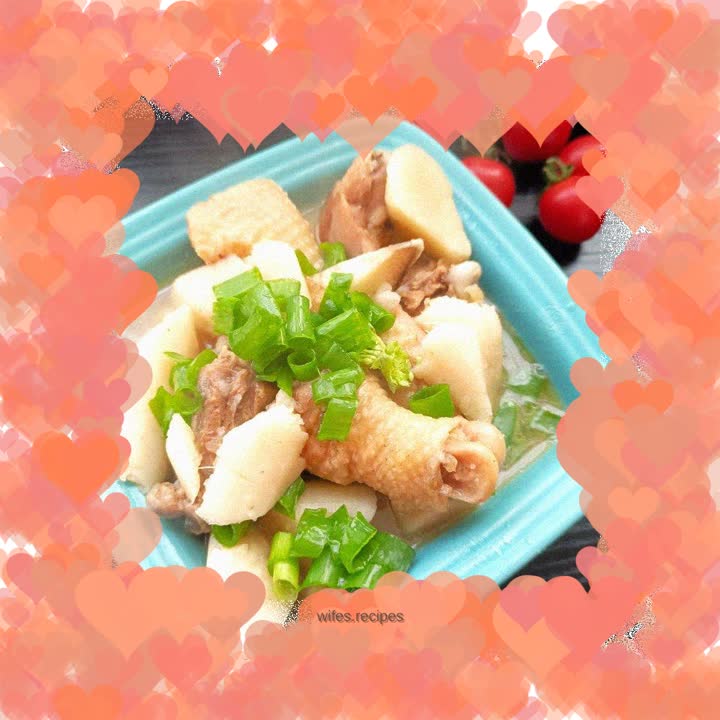 Local chicken legs stewed with yam