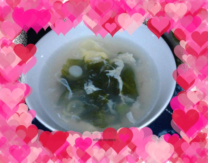 Seaweed and egg soup