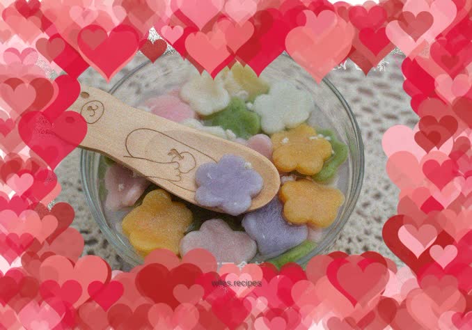 Colorful flower noodles