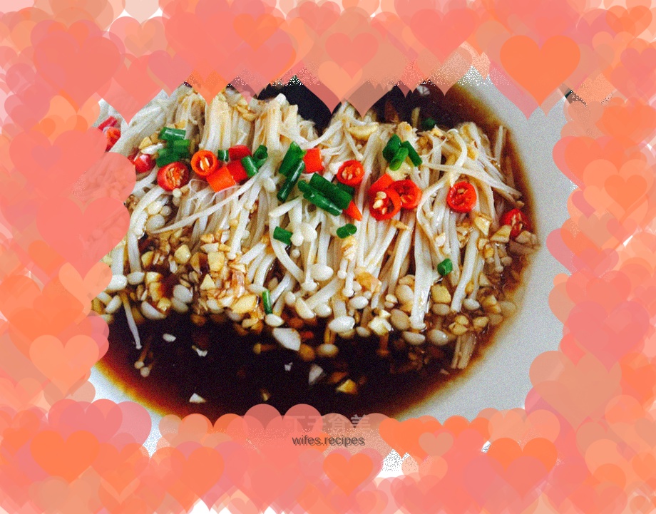 Steamed Enoki Mushrooms