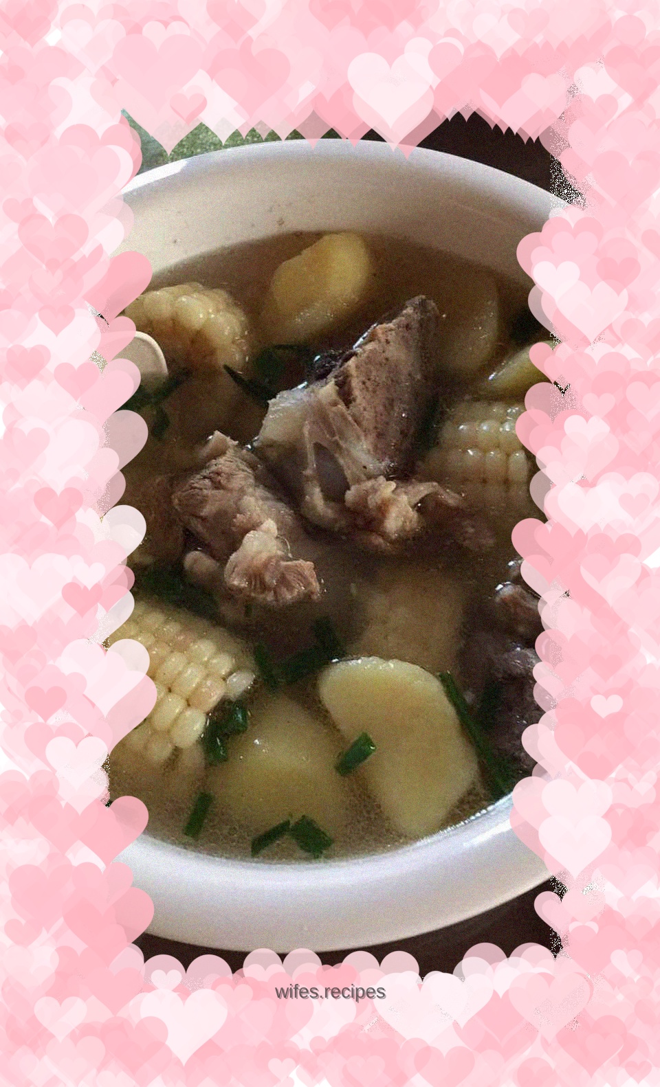 Potato tube bone soup