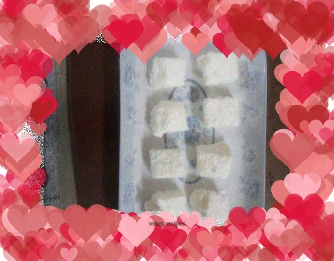 Milk coconut shredded cubes