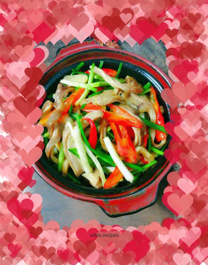 Stir-fried belly strips