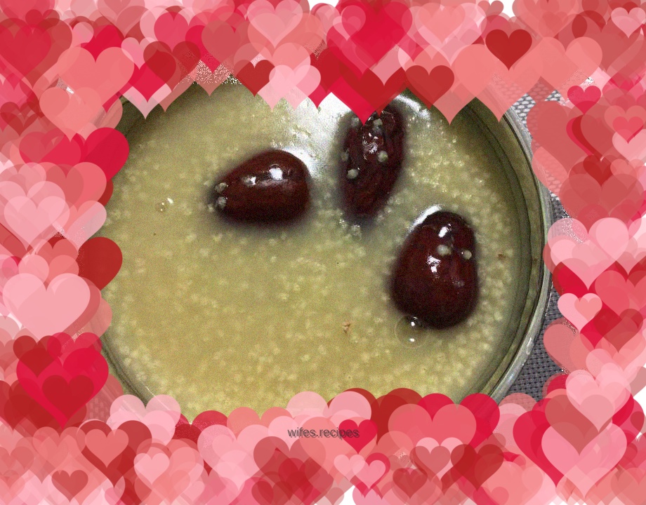 Yam, red dates and millet porridge