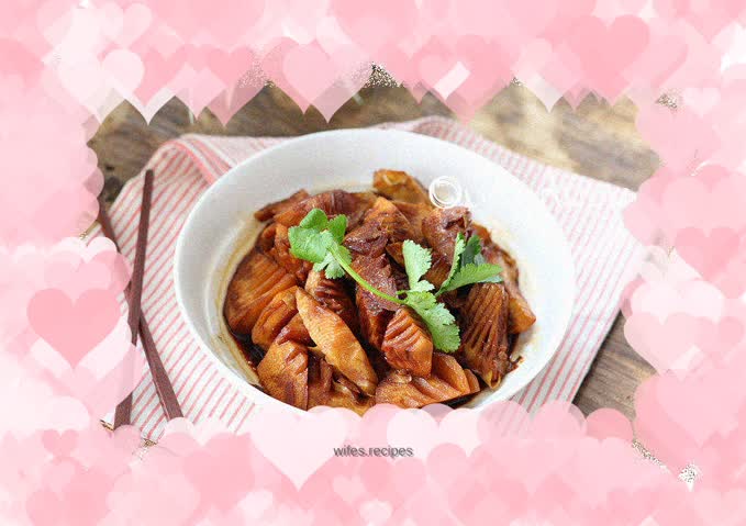 Braised bamboo shoots in oil