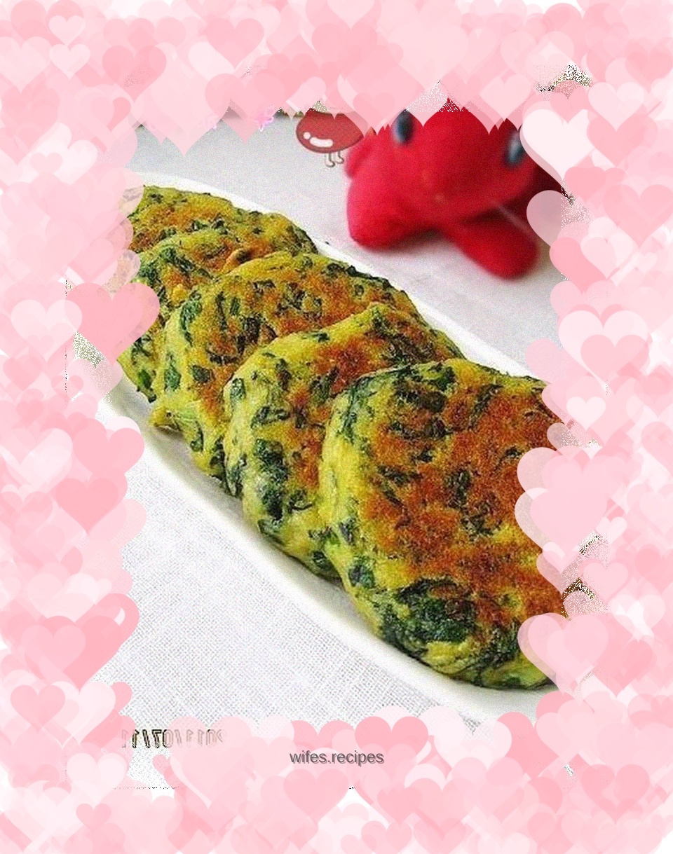 Corn and celery leaf pancakes