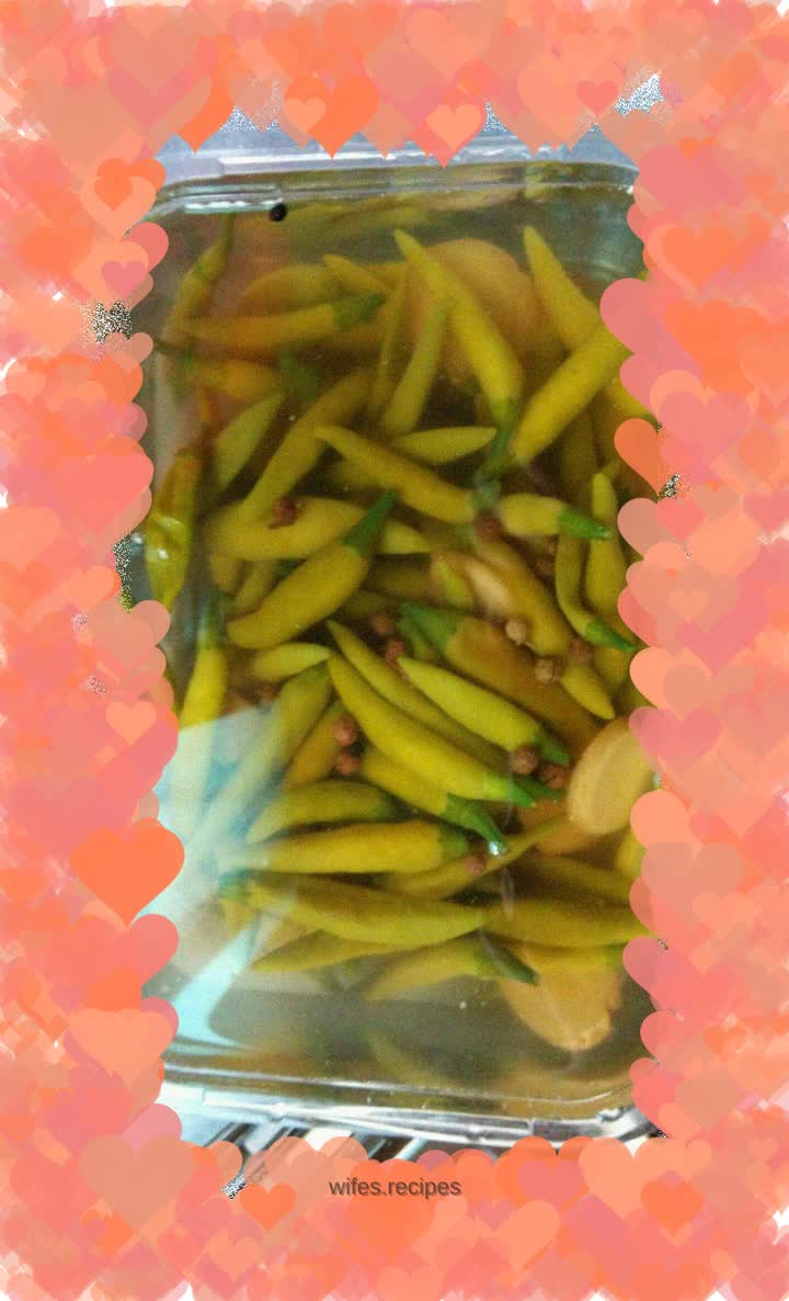 Homemade pickled peppers