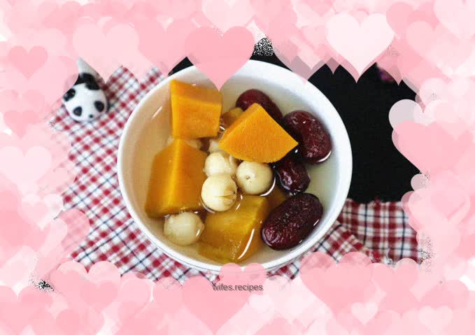 Sweet Pumpkin, Red Dates and Lotus Seed Soup