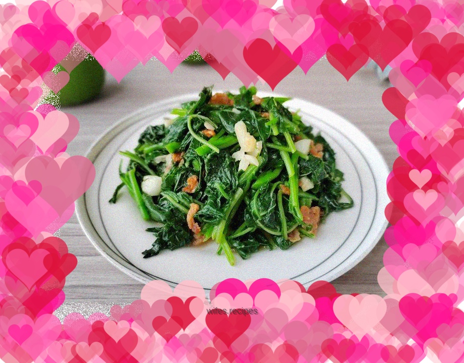 Fried amaranth with oil residue