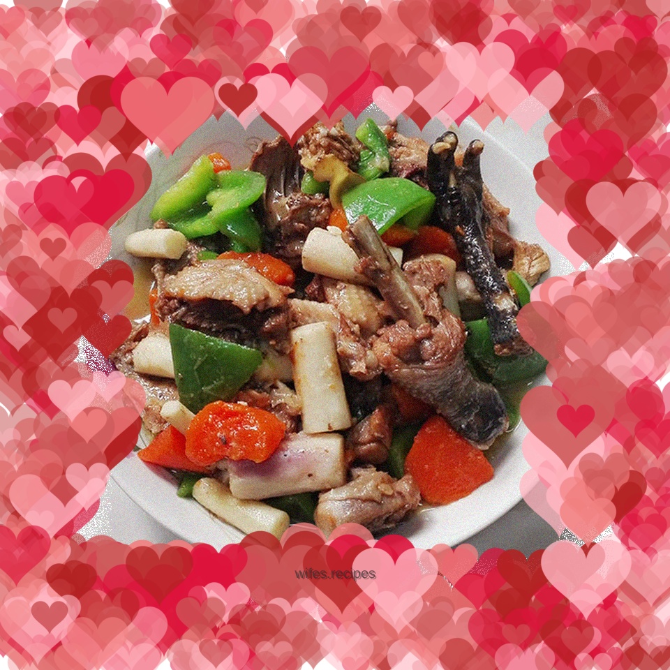 Yam stewed chicken
