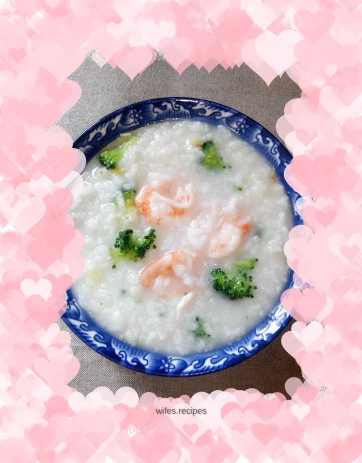 Broccoli and Shrimp Porridge