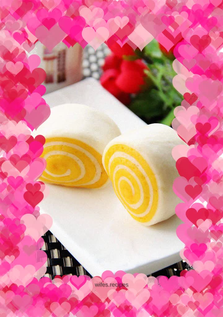Two-color steamed bun roll