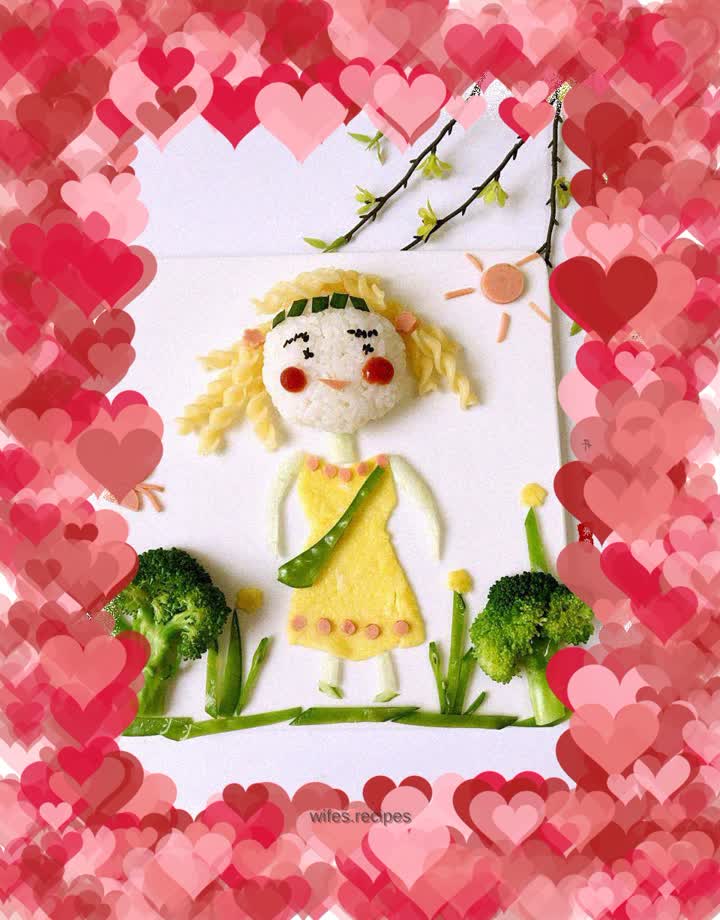 Cute girl goes to school