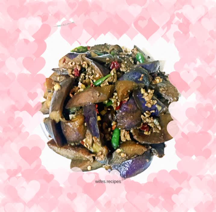 Spicy and sour minced pork and eggplant