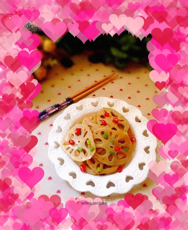 Sweet and sour lotus root slices